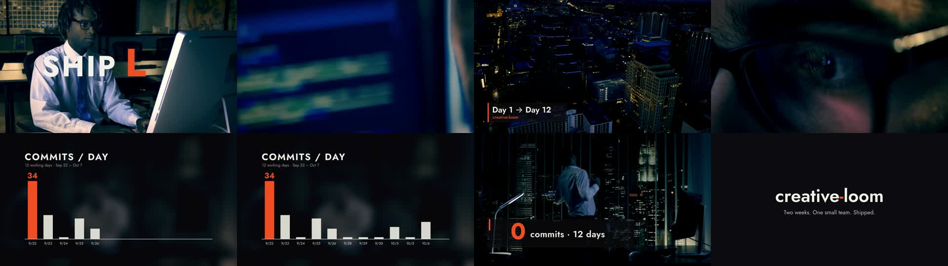 Check frames from the EffectCraft cut at the same eight times